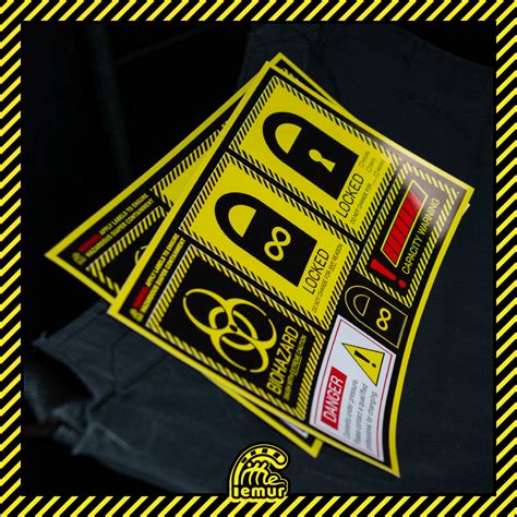 Hazardous Containment Labels – Little Lemur Stickers