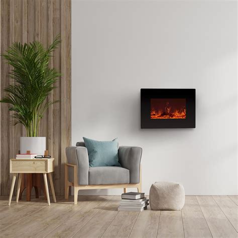 C-Hopetree Wall Mounted or Freestanding Electric Fireplace Heater with ...