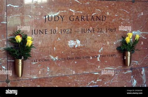 Los Angeles Ca Judy Garland Grave At Hollywood Forever Cemetery