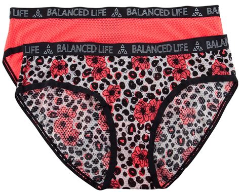 Balanced Tech Women S Printed Micro Mesh Bikini Panty 2 Pack Walmart