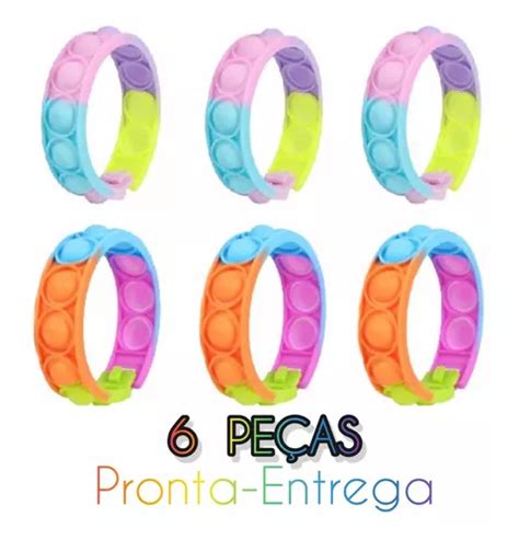 Pulseira Pop It Fidget Brinquedo Anti Stress Unidades