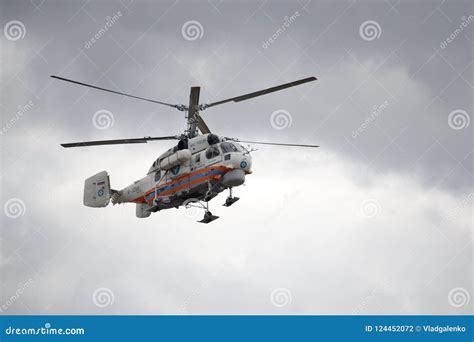 Fire-rescue Helicopter Ka-32A EMERCOM of Russia at the Airfield ...