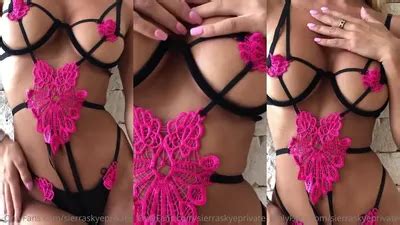 Sierraskyeprivate Teasing In Pink Lingerie