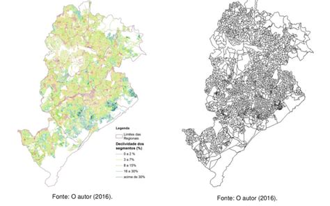 Visão Geral Do Sistema Viário Municipal Com Indicativo Da Declividade