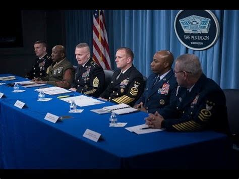 Top Enlisted Leaders For The Services Brief Reporters Youtube