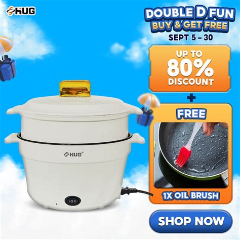Hug Multifunctional L Mini Electric Hot Pot Cooker Nonstick Frying Cooker Hp C Shopee