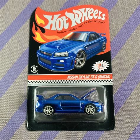 Hot Wheels Nissan Skyline Gt R Bnr Blue Rlc R Gtr Jdm Not Annual Convention Red Line Club