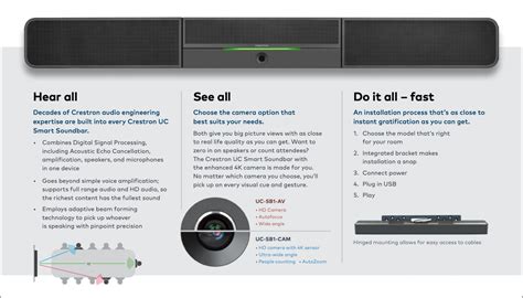 Crestron Video Conference Smart Soundbar And Camera