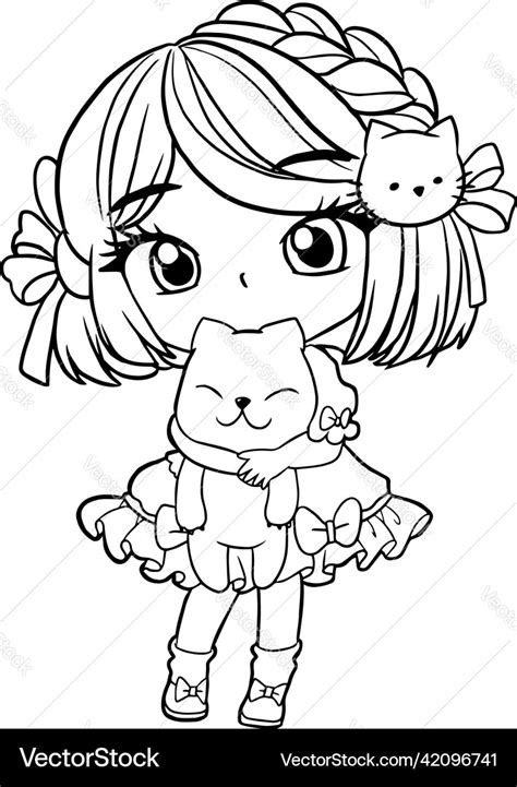 Cute Kawaii Girl Coloring Pages
