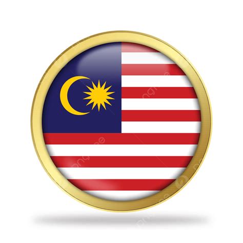 Gambar Ikon Bendera Malaysia Png Perbatasan Emas Bendera Malaysia