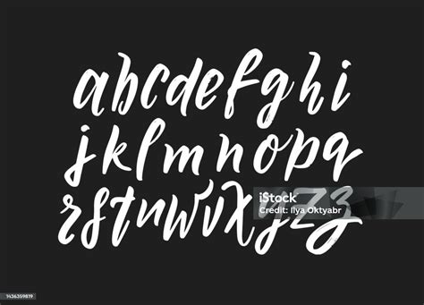 Hand Drawn Modern Brush Calligraphy Font Signs Lettering Stock Illustration Download Image Now