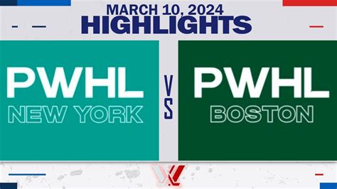 Pwhl Highlights New York Vs Boston March 10 2024 Youtube