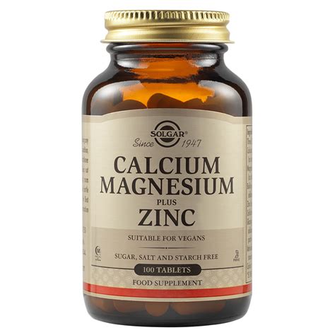 Calciu Magneziu Plus Zinc Tablete Solgar Farmacia Tei Online