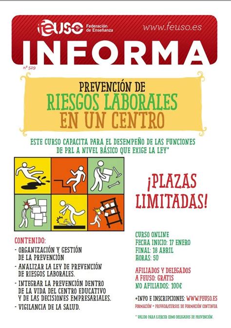 Feuso Organiza Un Nuevo Curso Básico De Prevención De Riesgos Laborales