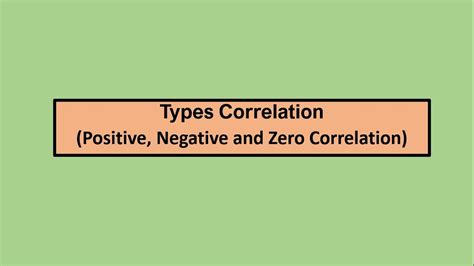 9 Types Of Correlation Positive Negative And Zero Correlation Youtube