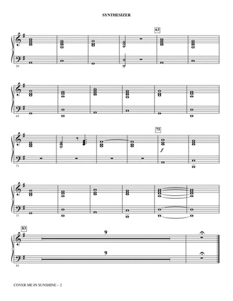 Cover Me In Sunshine Arr Mac Huff Synthesizer By Pink Choir Digital Sheet Music Sheet