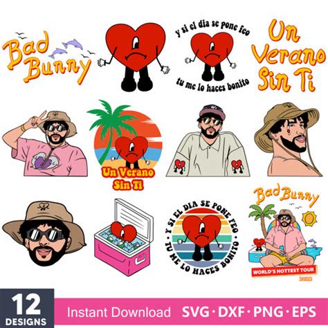 Bad Bunny Bundle Svg Bad Bunny Svg Un Verano Sin Ti Svg Inspire Uplift