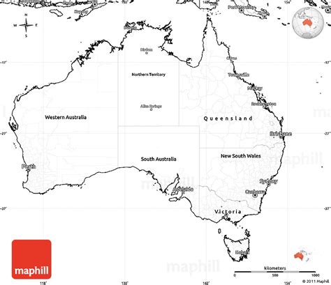 Australian Blank Political Map