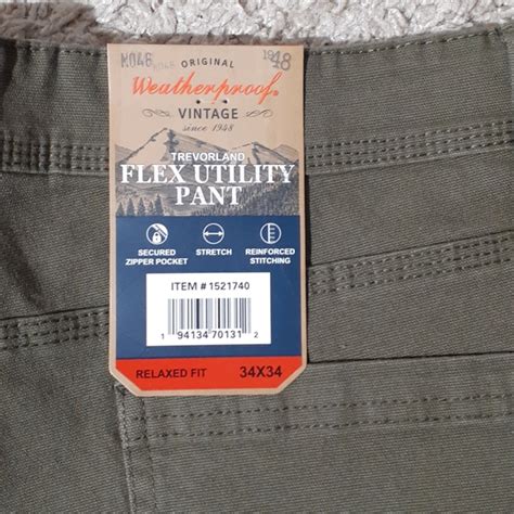 Weatherproof Pants Nwt Weatherproof Vintage Mens Flex Utility Pants