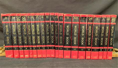 Lot THE WORLD BOOK ENCYCLOPEDIA SET 20 VOLUME SET 1968