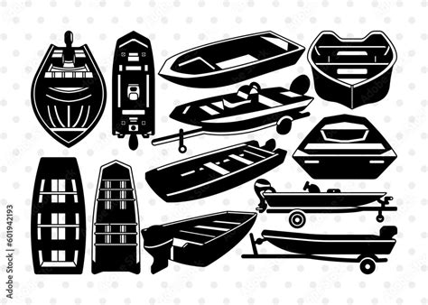 Jon Boat Silhouette Jon Boat Svg Motor Boat Svg Speed Boat Svg Jon