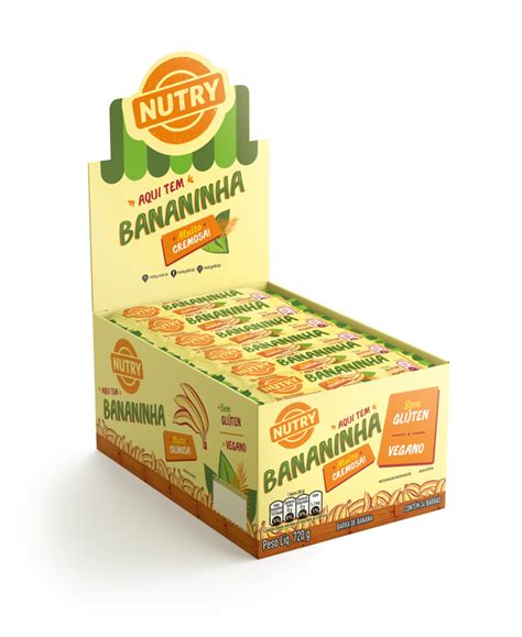 BARRA DE FRUTAS BANANINHA NUTRY CAIXA 720G 24 UNIDADES GTIN EAN UPC