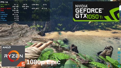 Ark Survival Evolved GTX 1050 Ti 1080p Epic Settings YouTube