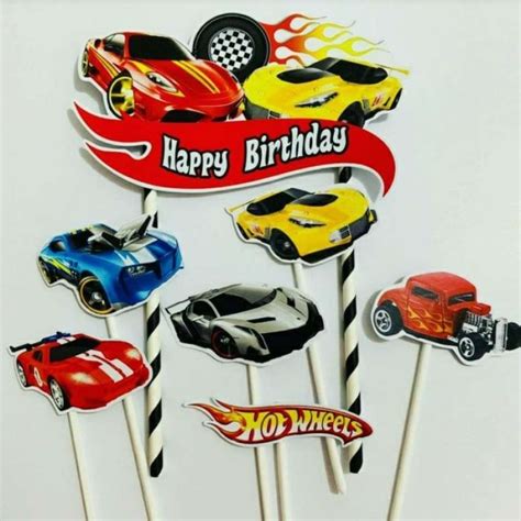 Promo HOT WHEEL LOGO TOPPER CAKE BIRTHDAY HIASAN KUE ULANG TAHUN Diskon Di Seller Zazastore