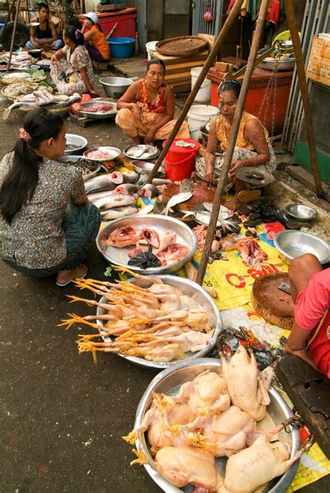 Street Seller At The Market Of Yangon On Myanmar Editorial Photo