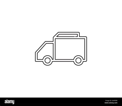 Truck Cargo Transport Shipping Lorry Drive Icon Vector Symbol Design