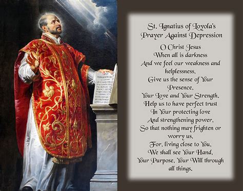 St Ignatius Of Loyola S Prayer Against Depression Greeting Card By