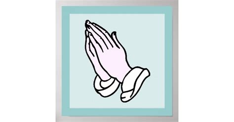 Praying Hands Border Style Poster | Zazzle