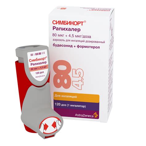 Симбикорт Рапихалер аэрозоль для ингаляций дозированный 80 мкг+4,5 мкг ...