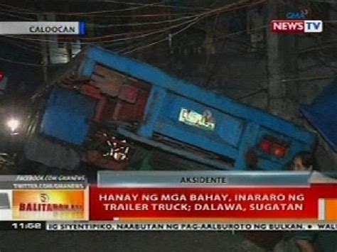 BT Hanay Ng Mga Bahay Sa Caloocan Inararo Ng Trailer Truck YouTube