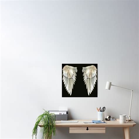 Angel Wings Real Watercolor Poster For Sale By Atlasartsn Redbubble