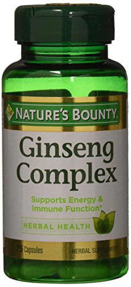 Nature S Bounty Ginseng Complex Plus Royal Jelly 75 Capsules