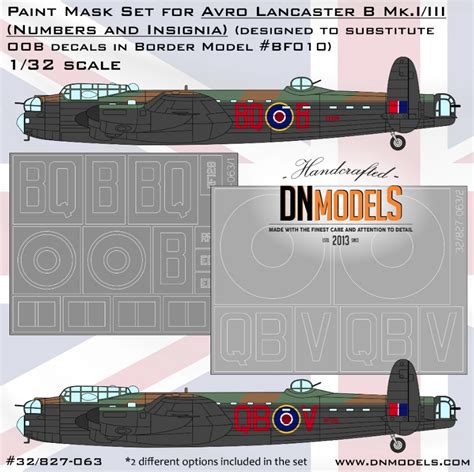 Avro Lancaster B Mk I Iii Border Model Bf Insignia Options Dn