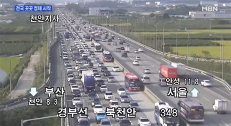 고속도로 교통상황 정오에 교통 정체 절정서울 부산 5시간 50분 네이트 뉴스