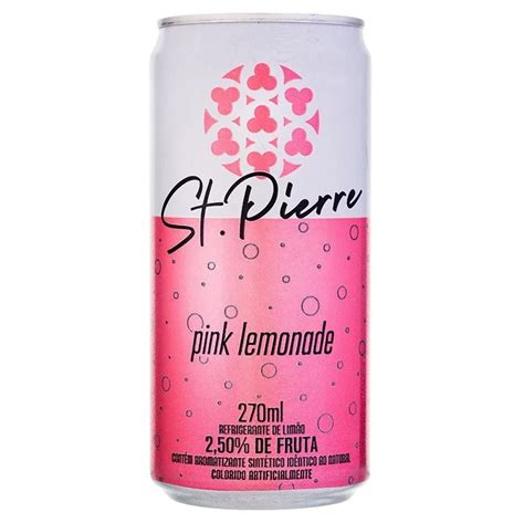 Refrigerante Pink Lemonade St Pierre 270 Ml Não Alcoólico Bartender