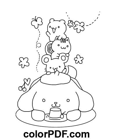 Pompompurin Con Amici Carini Disegni Da Colorare E Libri In Pdf