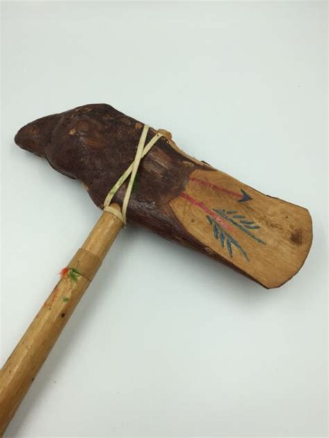 Wood Tomahawk Hatchet Indian Souvenir Hand Carved Adirondack Cabin