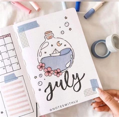 summer bullet journal cover page ideas artofit