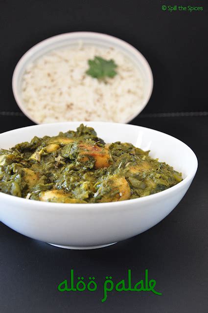 Aloo Palak Potato Spinach Curry Spill The Spices