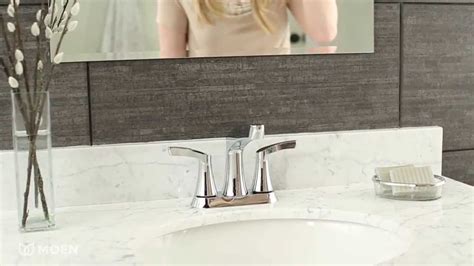 Danika™ 2 Handle Centerset Bathroom Sink Faucet Moen Features Spotlight Youtube