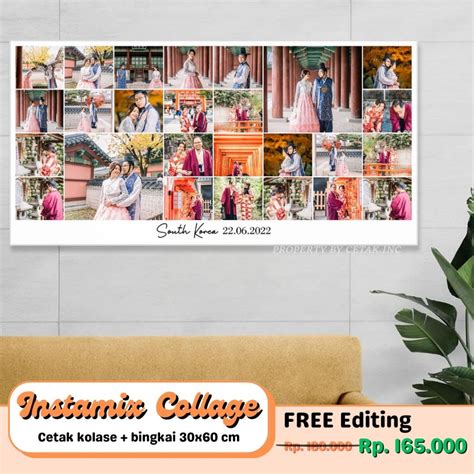 Jual Cetak Foto Bingkai Kolase R Foto Dinding Instamix Collage