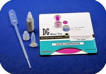 Hexavalent Chromium Water Test UL & L Wide Span DG Water Test Kit.