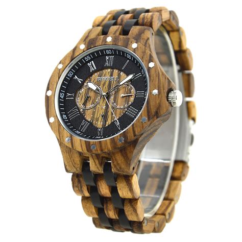 Wood Watch Factory Bewell Luxury Watches Men Wrist Custom Logo Wooden