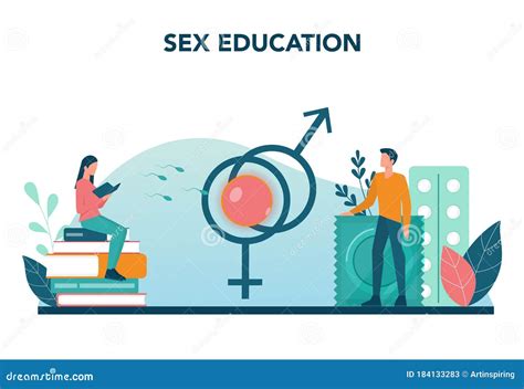 Sexual Education Concept Sexual Health Lesson For Young People Stock Vector Illustration Of