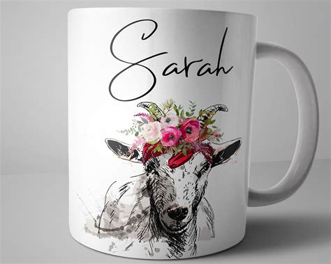 Goat Mug Farm Animal Mug Goat Ts For Goat Lovers Etsy Goat Ts