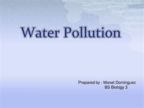 Water Pollution Ppt